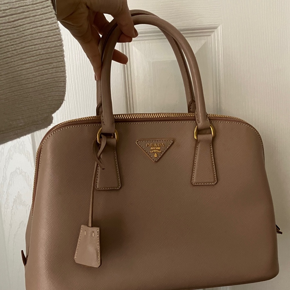 Prada Promenade Saffiano Dusty Pink Medium Bag